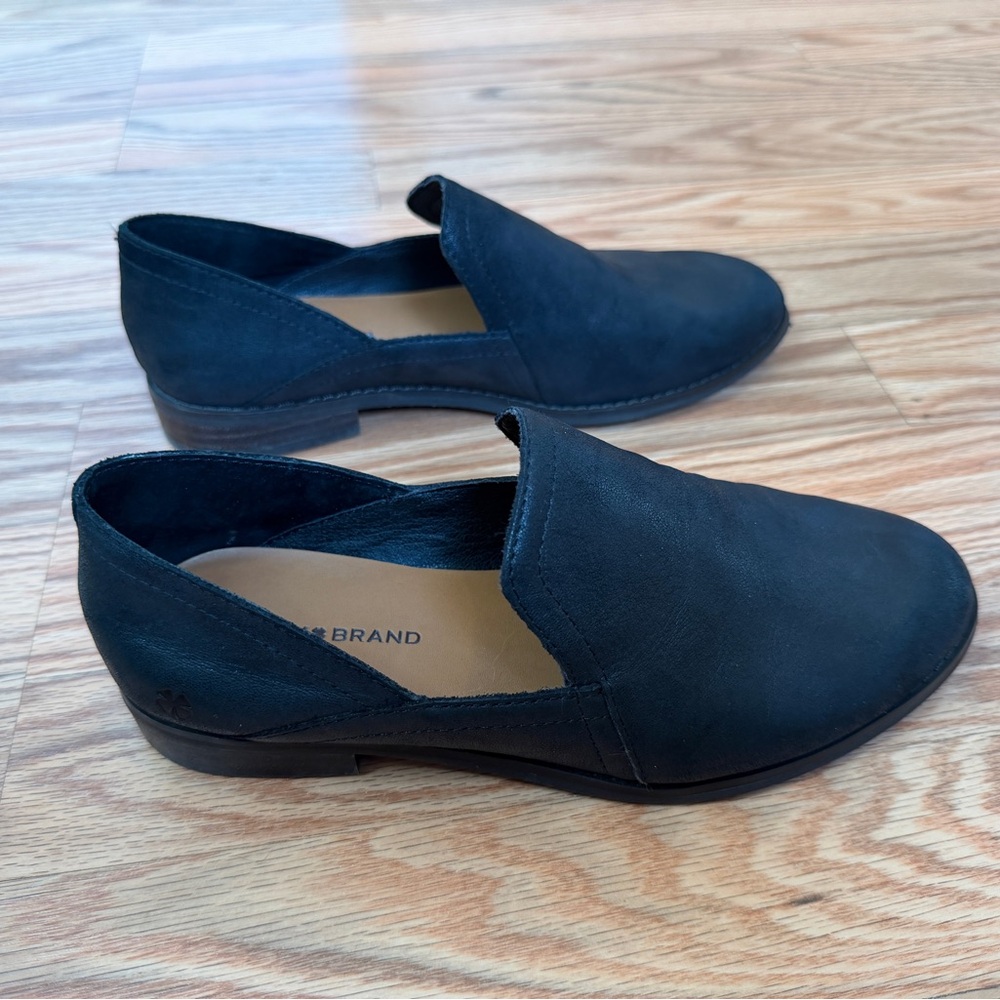 Lucky Brand Ellopy Loafer Women’s Size 6 Black Leather Comfortable Slip-On‎ Flat